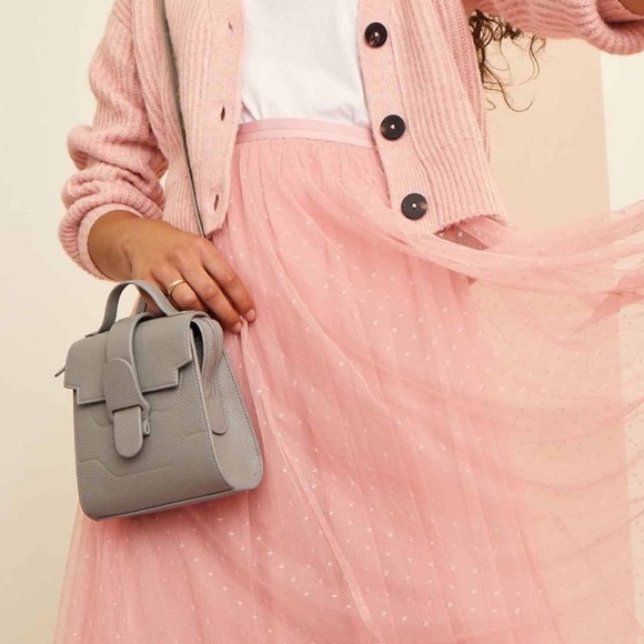 NWT Senreve Alunna Mini Pebbled Convertible Backpack Satchel Bag in Dove Gray - Picture 14 of 15